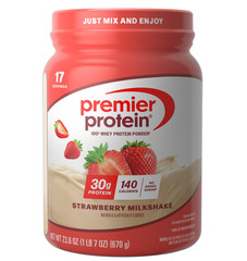Premier Protein Whey Powder Strawberry Milkshake 1.7lb 30g Protein