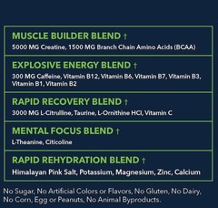 Pre Workout Powder for Energy & Pump | 5g Creatine, 300mg Caffeine | Sugar-Free