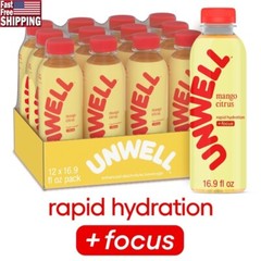 Electrolyte Drink Hydration Focus Mango Citrus Natural Ingredients 12 Pack New