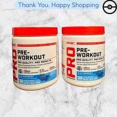 2X GNC PRO PRE-WORKOUT BLUE RASPBERRY 30 SERVINGS