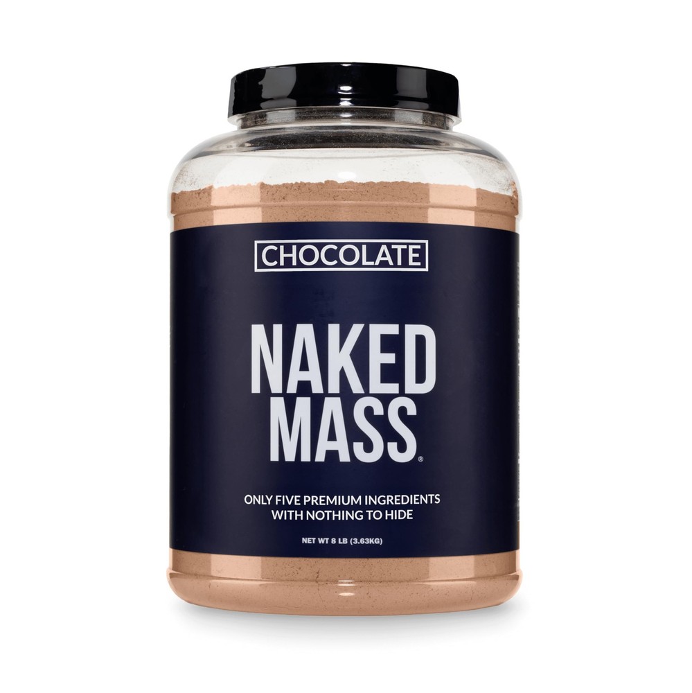 NAKED Chocolate Mass Gainer – All Natural Weight 8 Pound (Pack of 1)