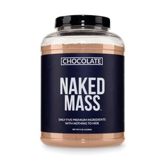 NAKED Chocolate Mass Gainer – All Natural Weight 8 Pound (Pack of 1)