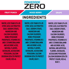 POWERADE ZERO Variety Pack Sports Drink, 20 fl. oz., 24 pk.