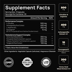 Terra Elmnt 2015Mg Testosterone Booster For Men 8X Strength W. Ashwagandha