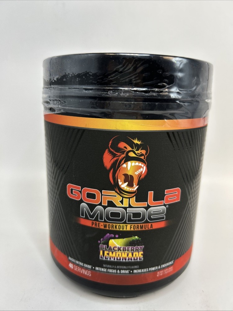 Gorilla Mode Pre-Workout Blackberry Lemonade – 40 servings *EXP 04/*2028*