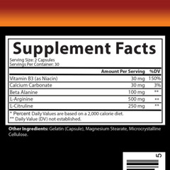 Monster Test Nitric Oxide Pre Workout Booster, Circulation, Recovery, Energy 1PK