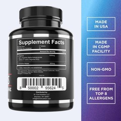 High Dose L-Arginine & L-Citrulline Malate 2500mg – Nitric Oxide Booster for End
