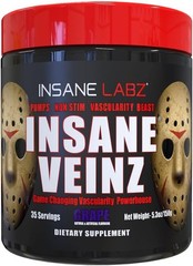 Insane Labz Insane Veinz Stim-Free Pumps Nitric Oxide Pre-Workout 4 Flavors New
