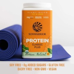 Sunwarrior Classic Plus Vegan Protein Powder Peas Brown Rice Raw Organic 1.7 lbs