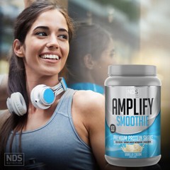 NDS Amplify Smoothie Protein Added Greens Overall Health – Vanilla (30 Servings)
