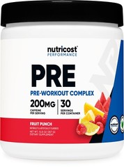 Nutricost Pre-Workout Complex Powder (30 Servings) (Fruit Punch)