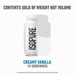 Isopure Zero Carb Whey Protein Isolate Powder, Vanilla, 15 Servings