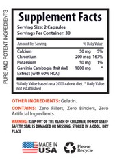 Pure Garcinia Cambogia Extract – Natural Weight Loss – Diet Fat Burner – 1B 60Ct