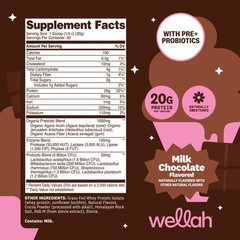 Wellah Grass-Fed Whey Protein Isolate Powder (Milk Chocolate) 30 Servings
