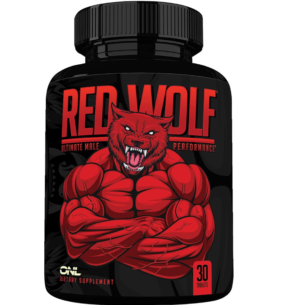 Red Wolf Testosterone Booster for Men Endurance, Energy & Strength 30 Tablets
