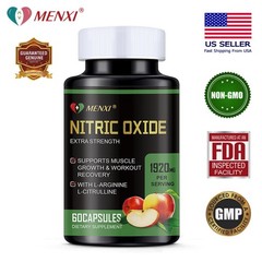 Nitric Oxide Booster w/ L-Arginine 1920mg Highest Potency Muscle Pump Supplement