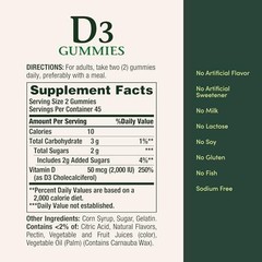 Nature’s Bounty Vitamin D3 Gummies, Vitamin Supplement, Supports Immune Health,