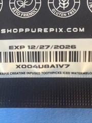 PowerPix Creatine Vitamin B12 Infused Toothpicks Pack of 4 flavors EXP 12/2026