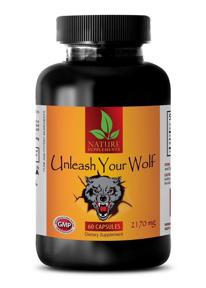 Testosterone Booster – UNLEASH YOUR WOLF – Sex Drive – 60 Capsules