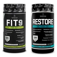 Set of FIT 9 and RESTORE Fat/Weight Loss Support Day And Night