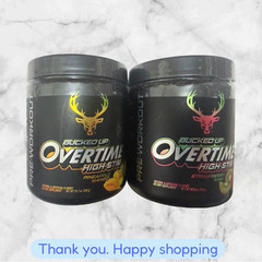 2X BUCKED UP Overtime High-Stim PineApple+Straw PRE-WORKOUT 30 SERVINGS NEW SHIP