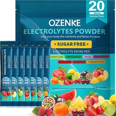 OZENKE ectrolytes Powder Packets Hydration Electrolyte No Sugar Free Variety 20