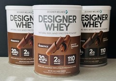 3x Designer Whey, Natural 100% Whey Protein Powder, Gourmet Chocolate BB: 09/26+