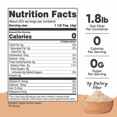 Nutricost Pantry Organic Oat Fiber (1.8 Pounds) Stone Ground Oats