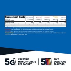 Nutricost Creatine Monohydrate Powder Variety Stickpack (5 Flavors, 20 Servings)