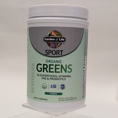 Garden of Life Sport Organic Greens Powder Original 8.99 oz USDA Organic