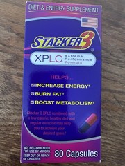 Brand New Stacker 3 XPLC 80 Capsules/Bottle (Lot of 3X Bottles) =240 Capsules
