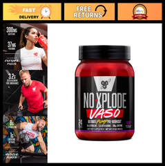 Pre Workout Powder – 8g L-Citrulline, 3.2g Beta-Alanine, Energy Boost, Grape Fur