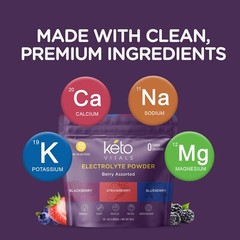 Keto Vitals Berry Antioxidant Electrolyte Powder Stick Packs – 30 CT