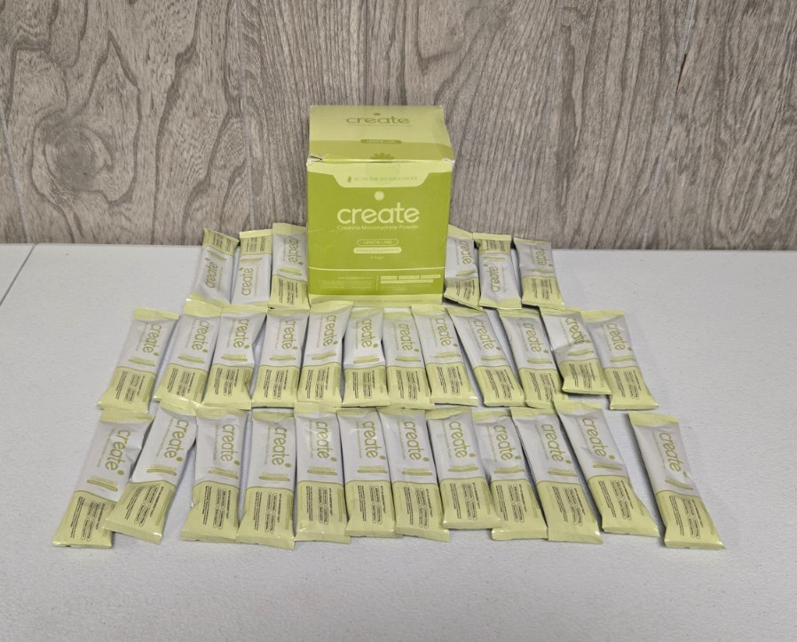 Create Creatine Monohydrate Powder Lemon Lime Dietary Supplement 30 sticks