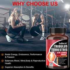 Tribulus Terrestris 800mg,workout supplement ,increased energy 120 Capsules