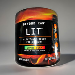 Beyond Raw LIT Pre-Workout Powder Gummy Worm, Caffeine + L-Citrulline