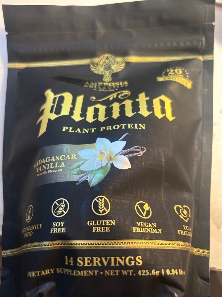 Ambrosia Collective Planta Plant Protein Madagascar Vanilla Vegan 14 Servings