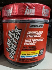 BPI Sports 1MR Vortex 50 serv Fruit Punch Pre-Workout Exp 4/28