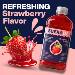 Suero I.V. Electrolyte Drink, Strawberry Flavor 33.8 fl oz – Hydrate (2-Pack)