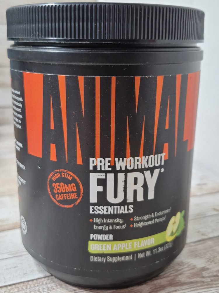 Animal Fury Green Apple 20 Servings Pre-Workout Stack 11.3oz Universal Nutrition