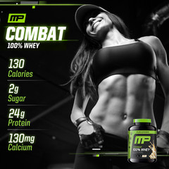 MusclePharm Combat 100% Whey Protein Powder – 5 lb, 70 Servings, Vanilla