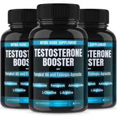 (3 Pack) Testosterone Supplement Booster Capsules Blood Flow Nitric Oxide