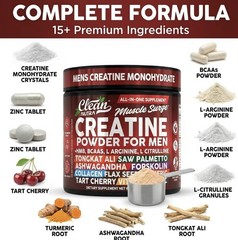 Clean Nutra Muscle Surge Creatine Powder for Men (9.7oz / 275g)