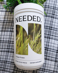 NEEDED. Collagen Protein Powder, Hydrolyzed Bovine Collagen, 15.9 oz (450 g)