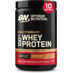 Optimum Nutrition Gold Standard 100% Whey Protein Powder, Cinnamon Roll, 0.68 Po