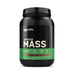 Optimum Nutrition Serious Mass Weight Gainer Powder Chocolate 3 lb Banned Tested