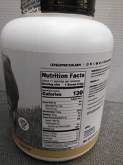 NEW Levels Whey Protein Powder, Cappuccino, 5 lb, 24g Protein (SEALED)
