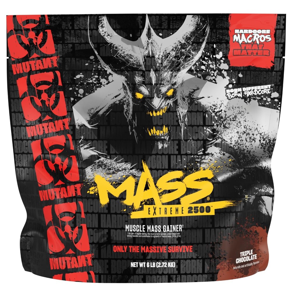 Mutant Mass Extreme Gainer Whey Protein Powder Triple Chocolate 6 lb