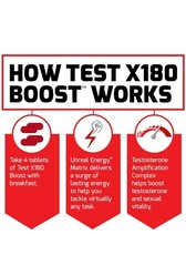 Force Factor Test X180 Boost, Testosterone Booster 120 Tab- FAST SHIPPING