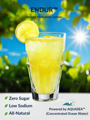 AquaVIVE™ ENDUR™ Lemon Electrolyte Powder Drink Mix Magnesium Glycinate 16 Packs